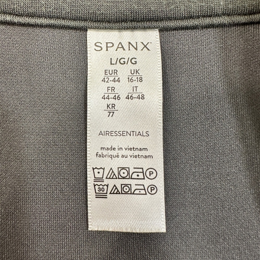 Spanx AirEssentials Half Zip Pullover Womens Large Dark Olive Green | Athleisure - Picture 3 of 6